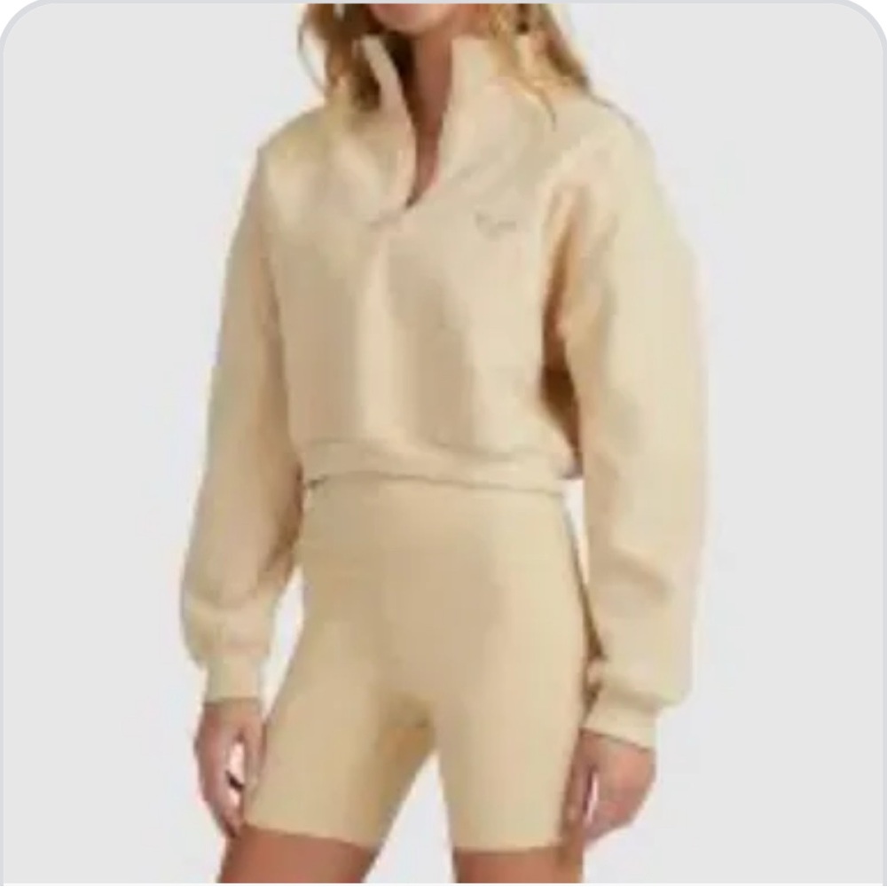 ROXY - Cropped ZIP Neck Sweatshirt for Women XS